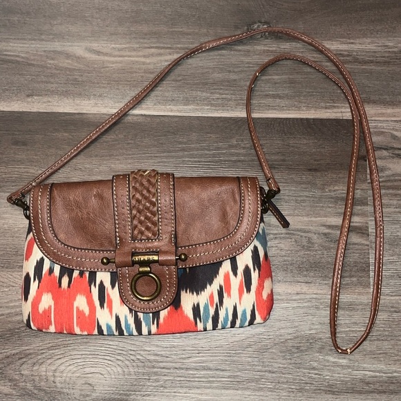 Chaps clutch/ crossbody bag with Aztec / western print style - preowned - Picture 1 of 12